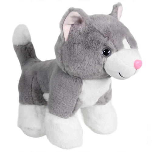 Kedi Peluş Gri 36cm Kız Erkek Çocuk Oyuncak Eğitici Oyuncaklar
