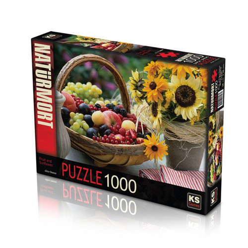11227 Puzzle 1000/FRUİT AND SUNFLOWER PUZZLE 1000 PARÇA Kız Erkek Çocuk Oyuncak Eğitici Oyuncaklar