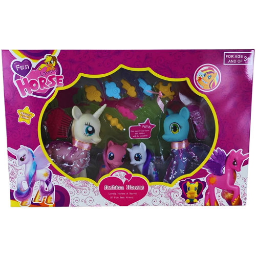 Kutuda Pony Set Kız Erkek Çocuk Oyuncak Eğitici Oyuncaklar