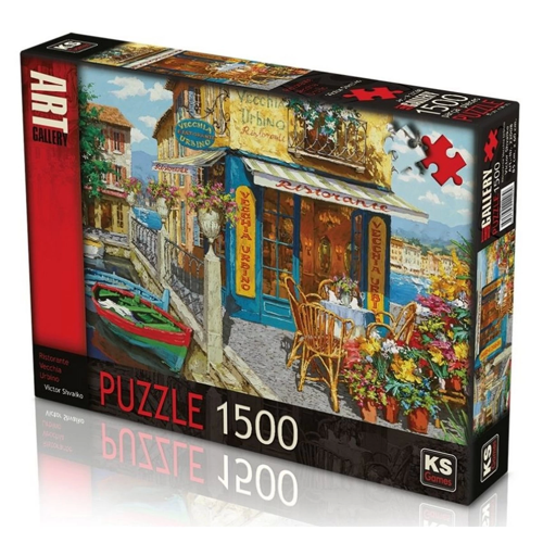 KS Ristorante Vecchia Urbino 1500 Parça Puzzle Kız Erkek Çocuk Oyuncak Eğitici Oyuncaklar