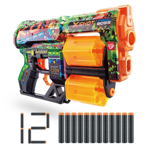X-Shot Excel Skins Dread Blaster 12 Dartlı Kız Erkek Çocuk Oyuncak Eğitici Oyuncaklar