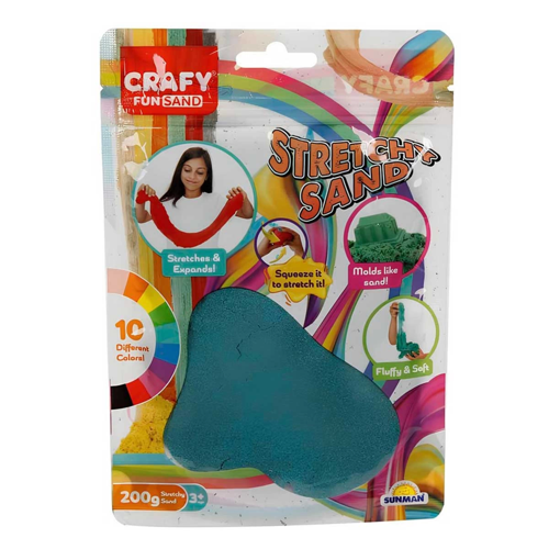 Streç Oyun Kumu Turkuaz 200 gr Kız Erkek Çocuk Oyuncak Eğitici Oyuncaklar