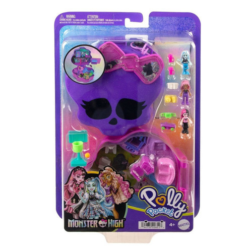 HVV58 Polly Pocket - Monster High Temalı Kompakt Oyun Seti Kız Erkek Çocuk Oyuncak Eğitici Oyuncakla