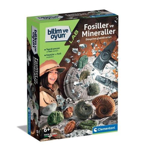 64336 Bilim ve Oyun - Fosiller ve Mineraller Kazı Seti Kız Erkek Çocuk Oyuncak Eğitici Oyuncaklar