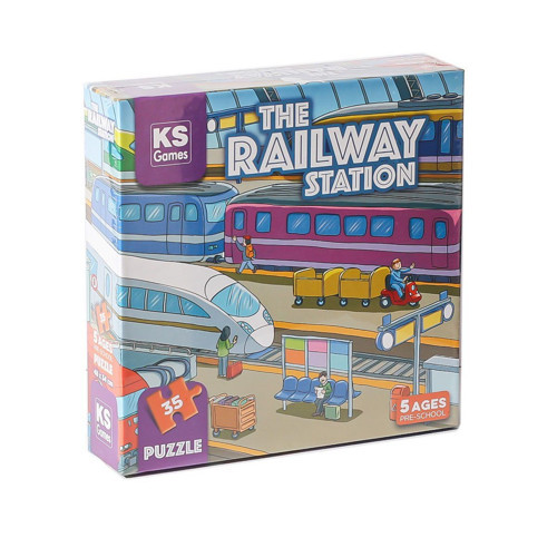 PRS 32712 The Railway Station Pre School Puzzle -Ks Puzzle Kız Erkek Çocuk Oyuncak Eğitici Oyuncakla