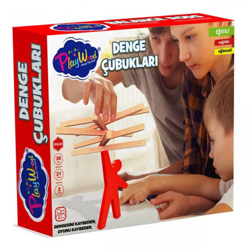Playwood Ahşap Denge Çubukları Kız Erkek Çocuk Oyuncak Eğitici Oyuncaklar