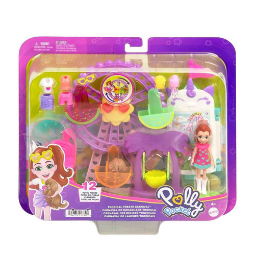 HWP25 Polly Pocket Meyve Karnavalı Oyun Seti Kız Erkek Çocuk Oyuncak Eğitici Oyuncaklar