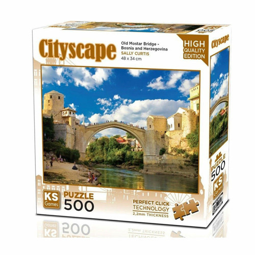 20061 Old Mostar Bridge Bosna Hersek 500 Parça Puzzle Kız Erkek Çocuk Oyuncak Eğitici Oyuncaklar