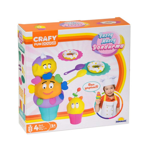 Crafy Buzzy Muzzy Dondurma Oyun Hamuru Seti 200 gr Kız Erkek Çocuk Oyuncak Eğitici Oyuncaklar