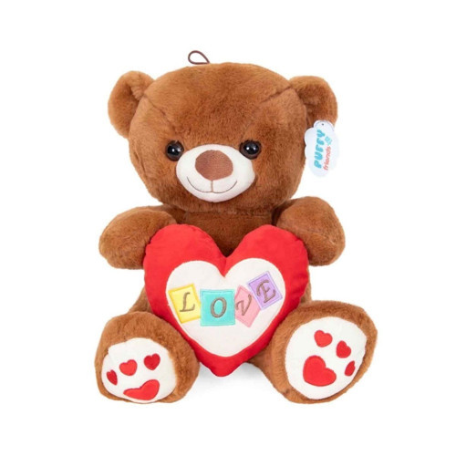 4762 Peluş Ayı Kalpli 30cm Kız Erkek Çocuk Oyuncak Eğitici Oyuncaklar