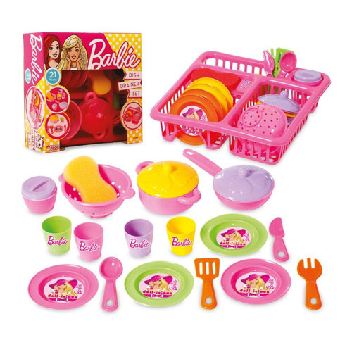 01753 Barbie Bulaşıklık Kız Erkek Çocuk Oyuncak Eğitici Oyuncaklar