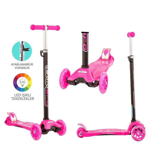Maxi Twist Işıklı Scooter Pembe - 82244 Kız Erkek Çocuk Oyuncak Eğitici Oyuncaklar