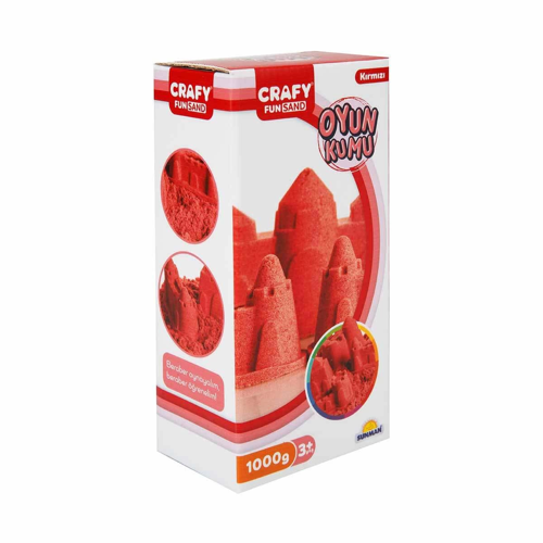 Fun Dough Kinetik Kum 1000 g Kırmızı Kız Erkek Çocuk Oyuncak Eğitici Oyuncaklar