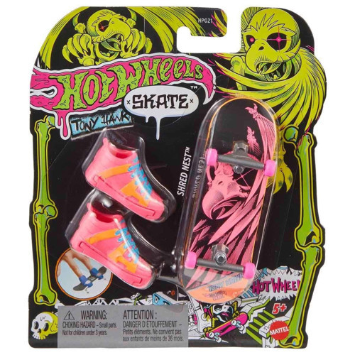HPG21 Hot Wheels Skate Neon Temalı Parmak Kaykay ve Ayakkabı Paketleri Kız Erkek Çocuk Oyuncak Eğiti