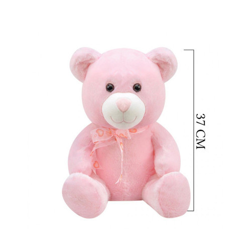 1178P Selay, Oturan Ayı 37cm Pembe Kız Erkek Çocuk Oyuncak Eğitici Oyuncaklar