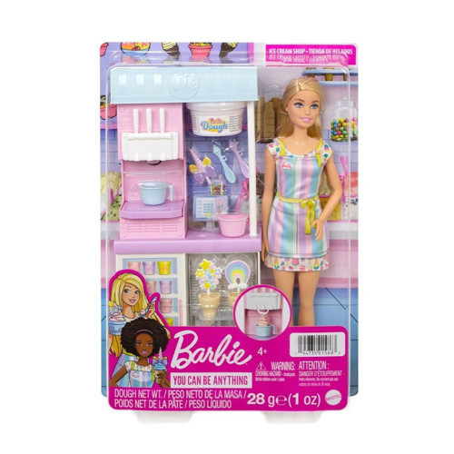 HCN46 Barbie Dondurma Dükkanı Oyun Seti, Barbie Ben Büyüyünce Kız Erkek Çocuk Oyuncak Eğitici Oyunca