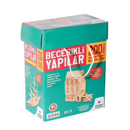 ZMK-00195 Becerikli Yapılar 200 Parça Kız Erkek Çocuk Oyuncak Eğitici Oyuncaklar