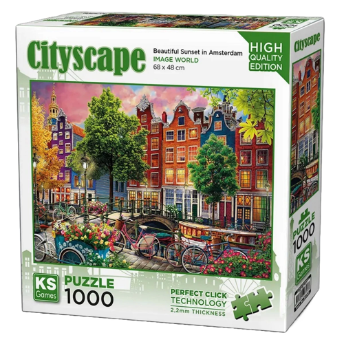 KS Games Beautiful Sunset In Amsterdam Puzzle 1000 Parça 20793 Kız Erkek Çocuk Oyuncak Eğitici Oyunc