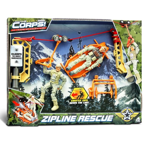 The Corps Zipline Rescue Asker Oyun Seti Kız Erkek Çocuk Oyuncak Eğitici Oyuncaklar