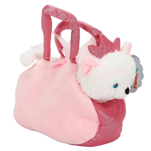 Peluş Kedi Köpek Taşıma Çantalı 20cm Kız Erkek Çocuk Oyuncak Eğitici Oyuncaklar