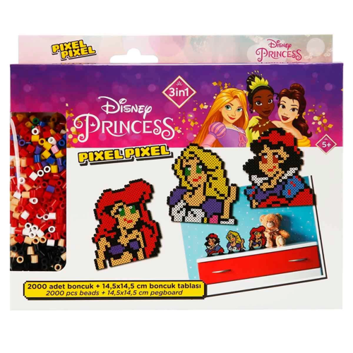 3in1 Disney Princess Pixel Pixel Boncuk Aktivite ve Oyuncak Seti S00005169 Kız Erkek Çocuk Oyuncak E