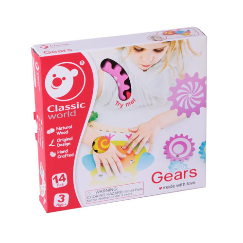 Classic World Ahşap Çarklar Kız Erkek Çocuk Oyuncak Eğitici Oyuncaklar