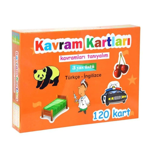 KZL-145 Kavram Kartları 120 Kart Kız Erkek Çocuk Oyuncak Eğitici Oyuncaklar