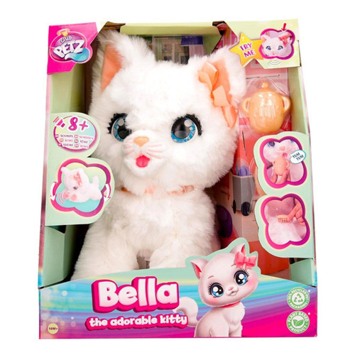 90773 Hareketli ve Sesli Sevimli Peluş Kedicik Bella Kız Erkek Çocuk Oyuncak Eğitici Oyuncaklar