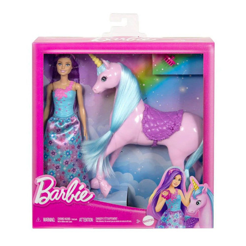 HYT62 Barbie ve Tek Boynuzlu Atı Kız Erkek Çocuk Oyuncak Eğitici Oyuncaklar