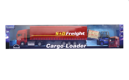 Kutulu Sürtmeli Forklift ve Kırmızı Konteynır Tır Kız Erkek Çocuk Oyuncak Eğitici Oyuncaklar