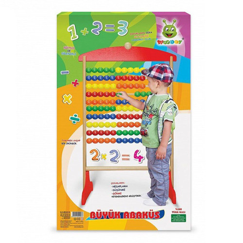 KR031 Woodoy Abaküs 100lü Kız Erkek Çocuk Oyuncak Eğitici Oyuncaklar