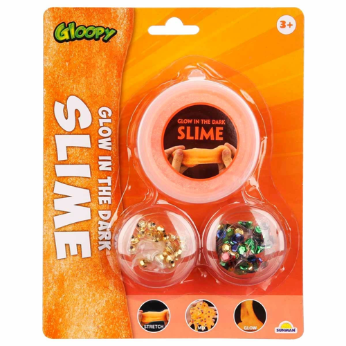 Gloopy Karanlıkta Parlayan Turuncu Slime Kız Erkek Çocuk Oyuncak Eğitici Oyuncaklar