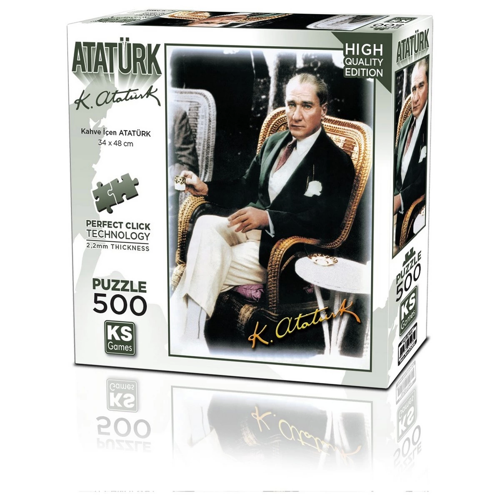 KS Games Kahve İçen Atatürk Puzzle 500 Parça 20060 Kız Erkek Çocuk Oyuncak Eğitici Oyuncaklar