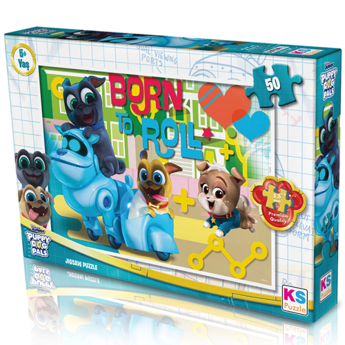 KS Puppy Dog Pals 50 Parça Puzzle Kız Erkek Çocuk Oyuncak Eğitici Oyuncaklar