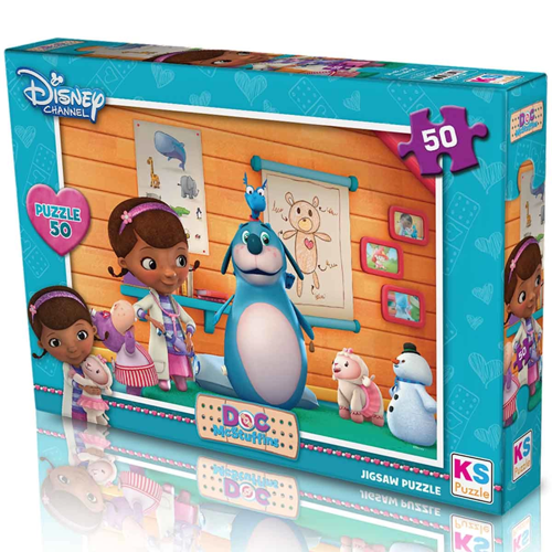 KS Doc McStuffins 50 Parça Puzzle Kız Erkek Çocuk Oyuncak Eğitici Oyuncaklar