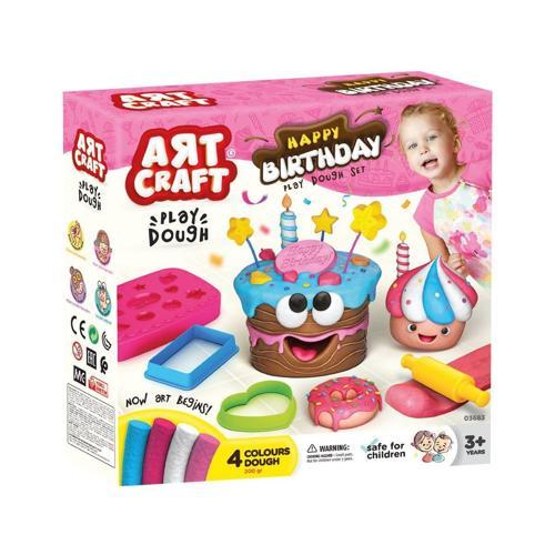03683 Art Craft Doğum Günü Hamur Set 200 gr Kız Erkek Çocuk Oyuncak Eğitici Oyuncaklar