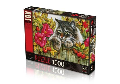 KS Puzzle 1000 Parça Rose Hedge Güllü Çit Kız Erkek Çocuk Oyuncak Eğitici Oyuncaklar