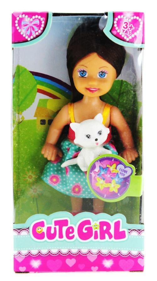 Cute Girl Kedi Figürlü Kumral Mini Bebek Kız Erkek Çocuk Oyuncak Eğitici Oyuncaklar