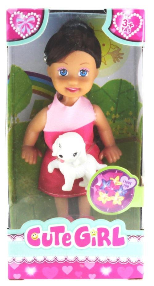 Cute Girl Köpek Figürlü Kumral Mini Bebek Kız Erkek Çocuk Oyuncak Eğitici Oyuncaklar