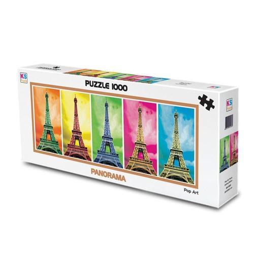 11223 KS, Pop Art Paris, 1000 Parça Panorama Puzzle Kız Erkek Çocuk Oyuncak Eğitici Oyuncaklar
