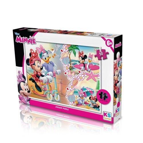 MIN709 KS Minnie / 50 Parça Puzzle Kız Erkek Çocuk Oyuncak Eğitici Oyuncaklar