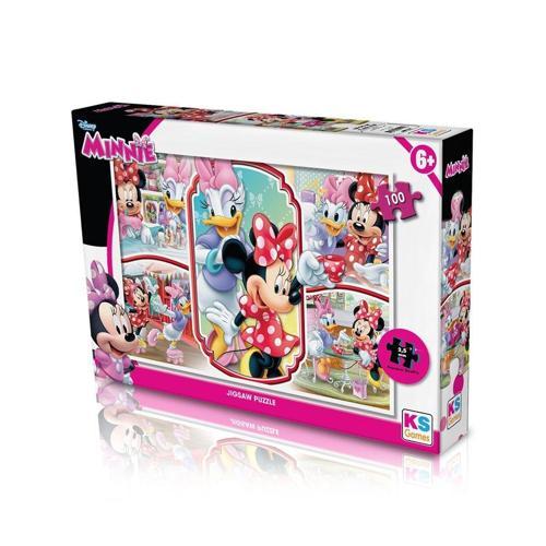 MIN714 KS, Minnie 100 Parça Puzzle Kız Erkek Çocuk Oyuncak Eğitici Oyuncaklar