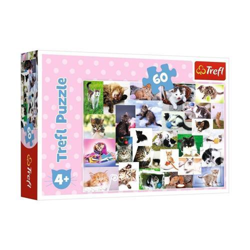 17332 Trefl/60 PUZZLE CATS WORLD YAPBOZ Kız Erkek Çocuk Oyuncak Eğitici Oyuncaklar