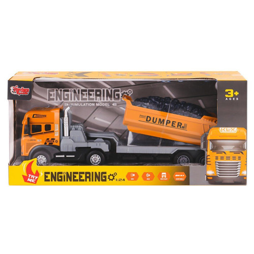 KLX800-241-42-43-44 Işıklı Müzikli İnşaat Tırı 1:24 -Vardem Oyuncak Kız Erkek Çocuk Oyuncak Eğitici