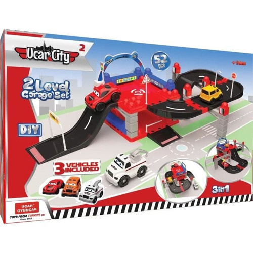 UÇAR CİTY 2 İKİ KATLI GARAJ SETİ Kız Erkek Çocuk Oyuncak Eğitici Oyuncaklar