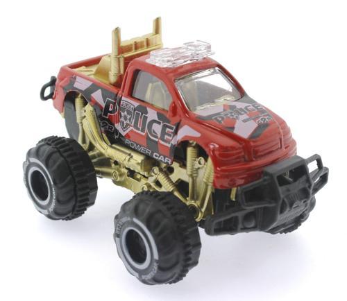 Çek Bırak Mini Off Road Kırmızı Polis Aracı Kız Erkek Çocuk Oyuncak Eğitici Oyuncaklar