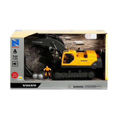 Sunman 1:32 Sesli ve Işıklı Volvo Ekskavatör - S00002229 Kız Erkek Çocuk Oyuncak Eğitici Oyuncaklar