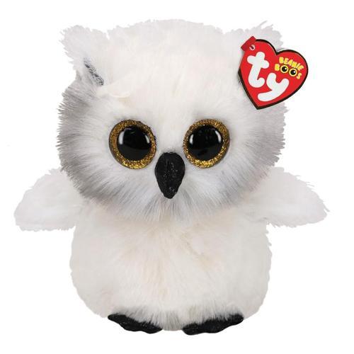 TY Beanie Boos Peluş Kar Baykuşu-Austin 21cm Kız Erkek Çocuk Oyuncak Eğitici Oyuncaklar