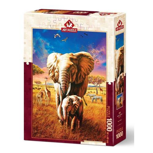 5204 Art Puzzle, Anne Fil 1000 Parça Puzzle Kız Erkek Çocuk Oyuncak Eğitici Oyuncaklar