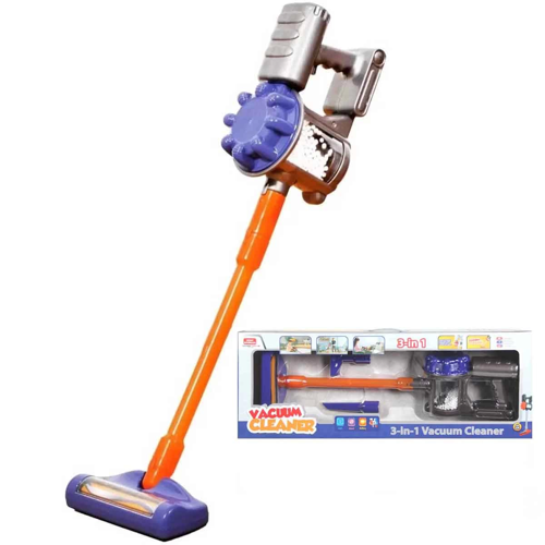 Vacuum Cleaner Pilli Kablosuz Oyuncak Dikey Elektrik Süpürgesi - 0283U Kız Erkek Çocuk Oyuncak Eğiti